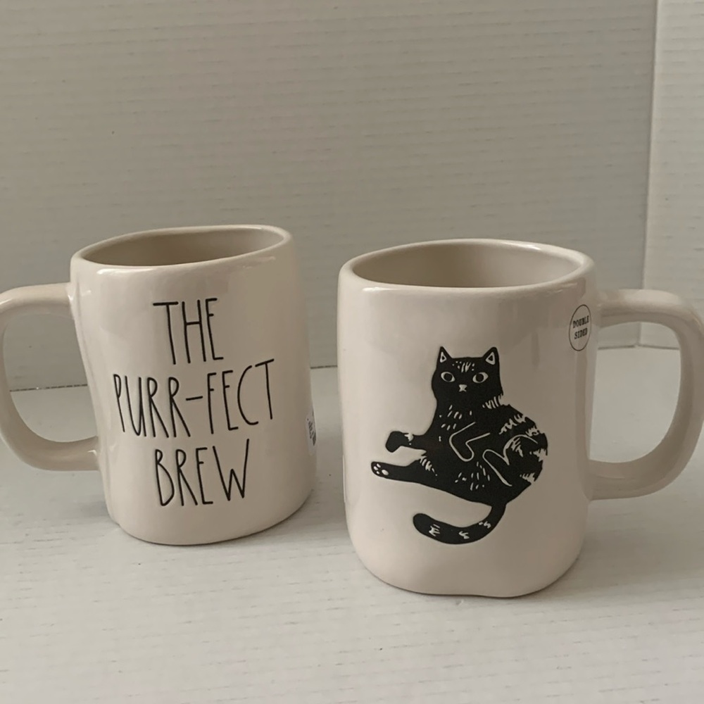 Rae Dunn "the purr-fect brew" Cat Coffee Mug NEW